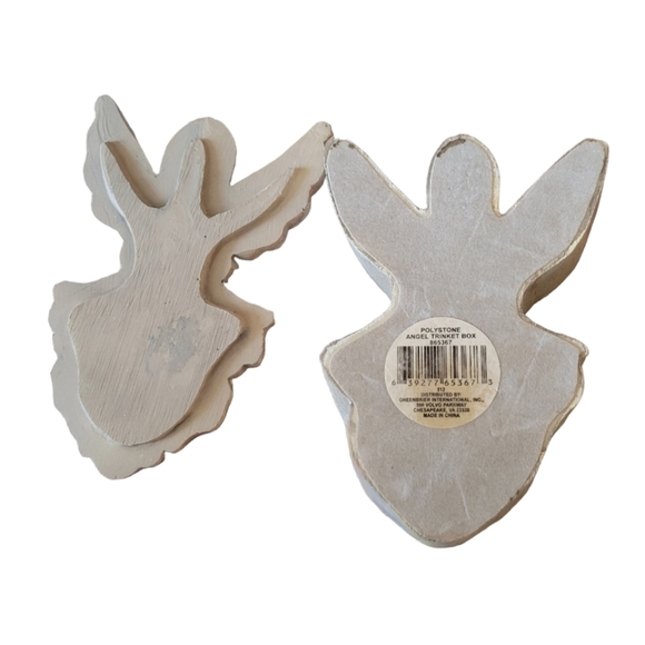 Polystone 3 Dimensional Angel Trinket Box - Picture 5 of 5